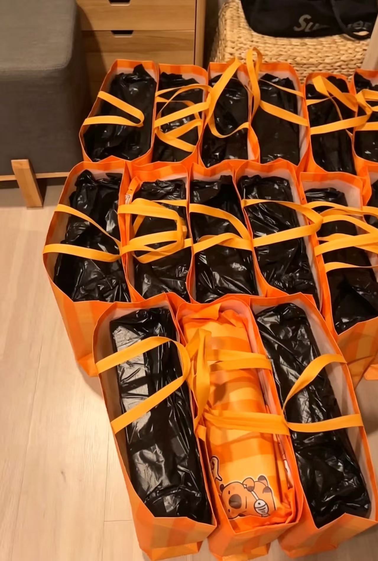 Private packed orders ready for dispatch